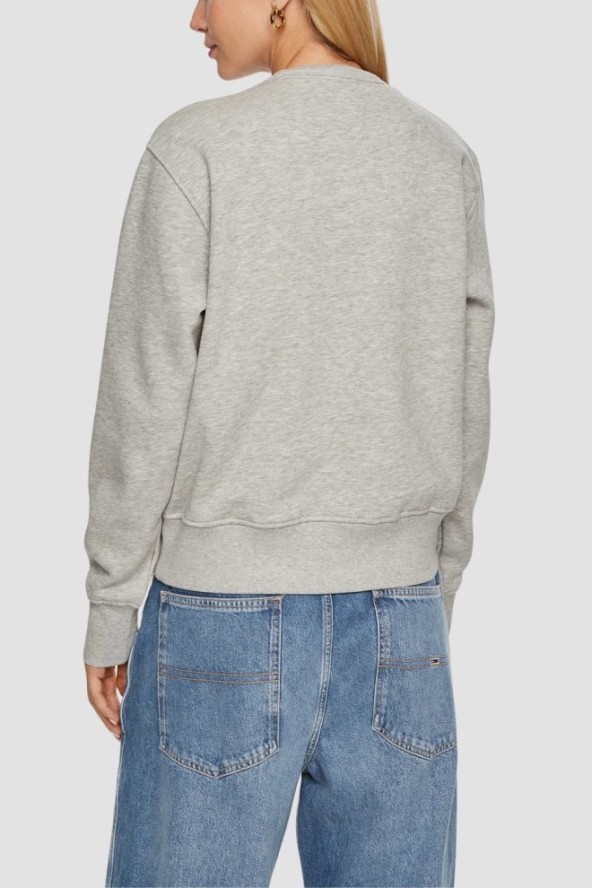 GUESS Szara damska bluza z logo Original Fleece, Rozmiar M