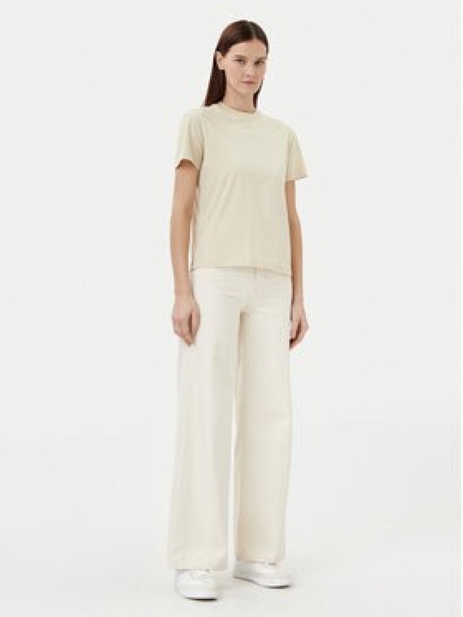 Calvin Klein T-Shirt Nano Logo K20K207519 Beżowy Regular Fit