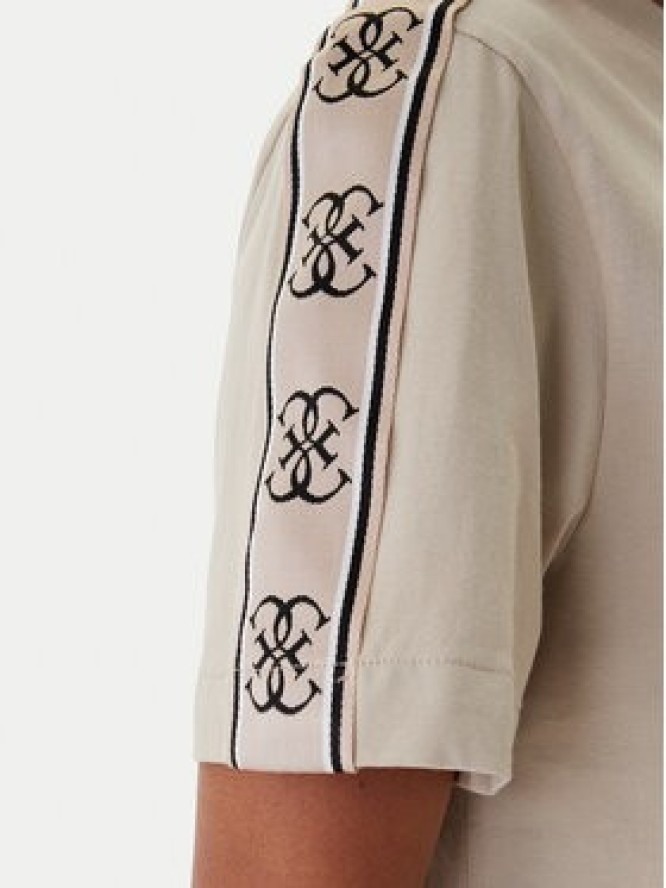 Guess T-Shirt V3RI08 I3Z14 Beżowy Regular Fit