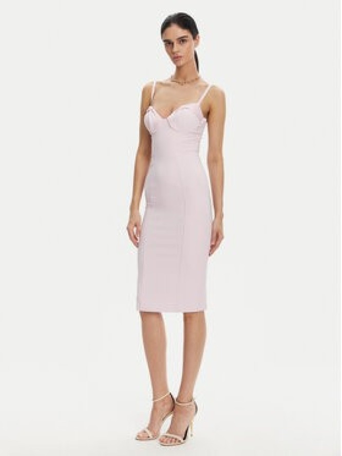 Elisabetta Franchi Sukienka koktajlowa AB-702-51E2 Fioletowy Regular Fit