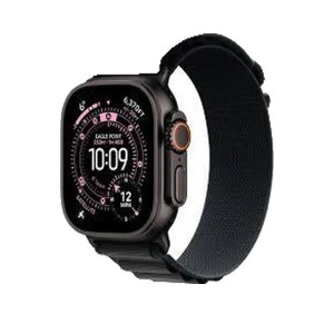 Inteligentny zegarek Apple Ultra 3 stal tytanowa czarny z zapięciem milanese