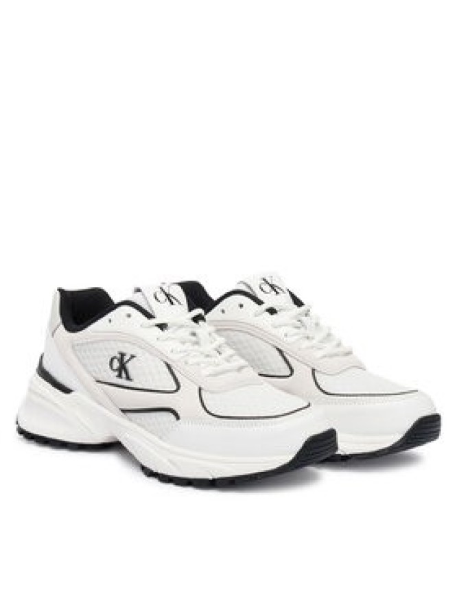 Calvin Klein Sneakersy Hike Runner Mesh Mix Met Mg YW0YW02009 Biały