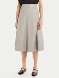 Max Mara Leisure Spódnica z imitacji skóry Marzia 2516771027 Szary Regular Fit