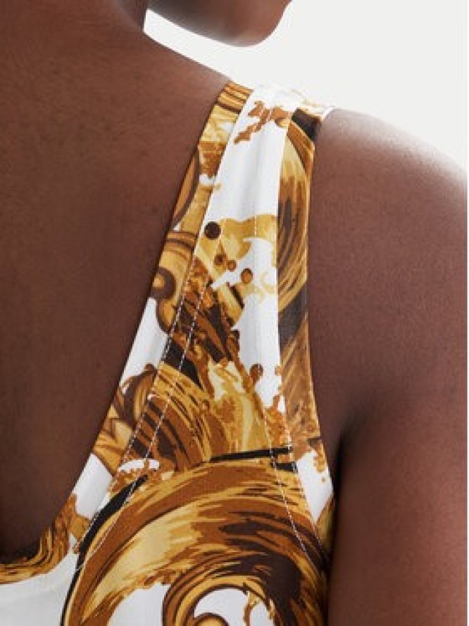 Versace Jeans Couture Sukienka codzienna 80HAO946 JS533 Biały Slim Fit