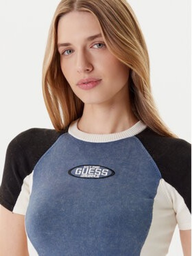 Guess T-Shirt W5YR44 Z2YJ2 Granatowy Regular Fit