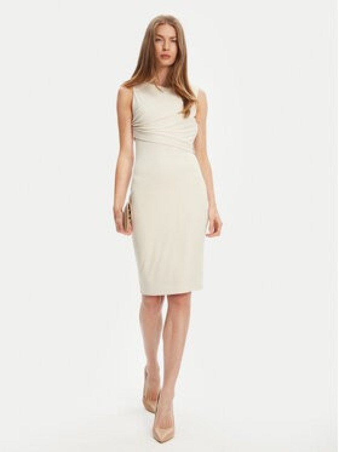 Guess Sukienka codzienna W5YK27 KAQL2 Écru Regular Fit