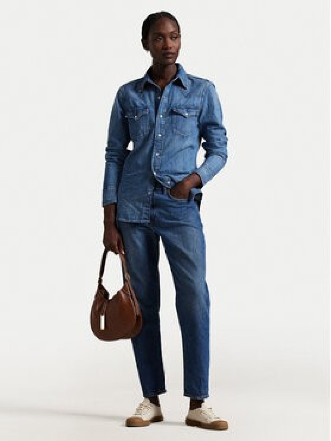 Polo Ralph Lauren Koszula jeansowa 211969402001 Granatowy Slim Fit
