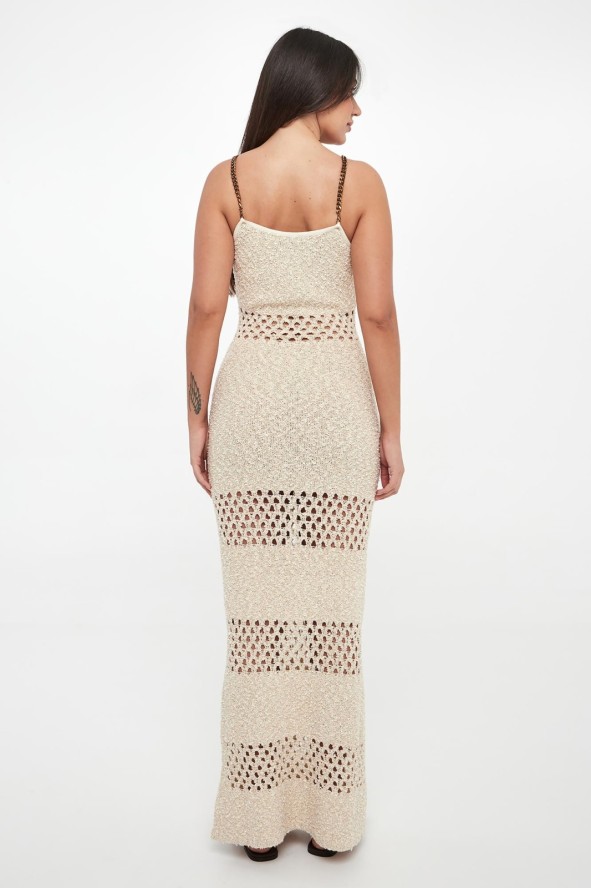 Sukienka maxi z tkaniny bouclé ELISABETTA FRANCHI