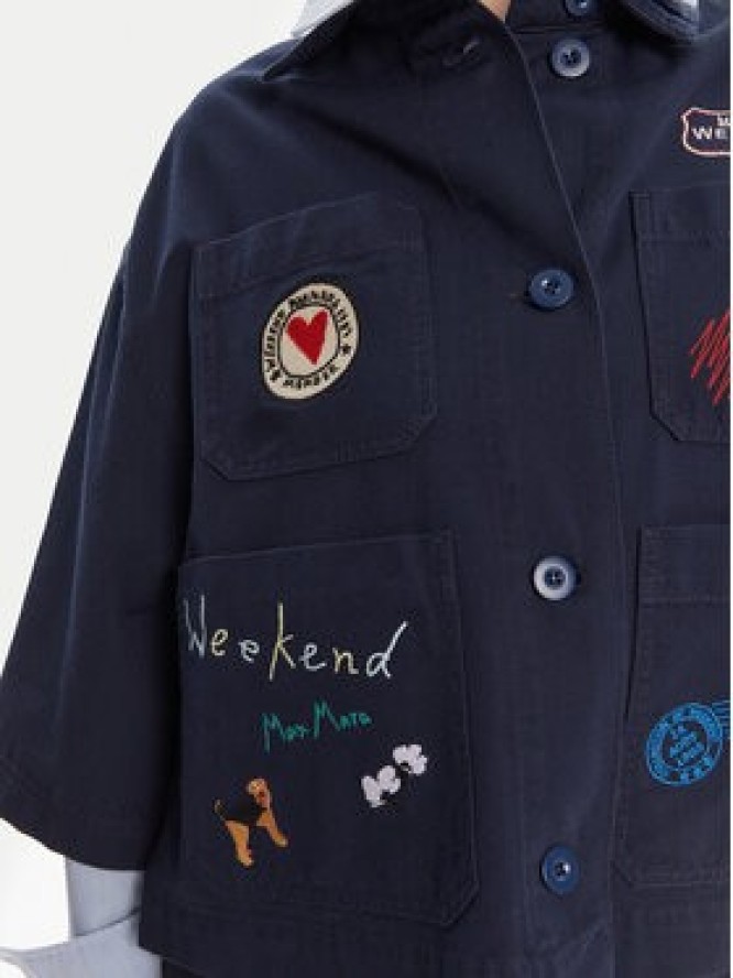 Weekend Max Mara Marynarka Assuan 2525046021 Granatowy Regular Fit