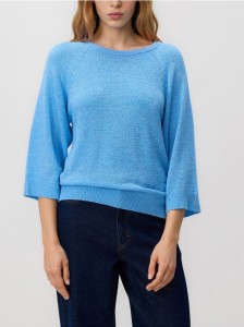 Gładki sweter - jasnoniebieski