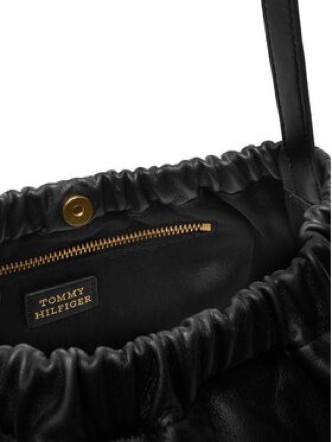 Tommy Hilfiger Torebka Soft Leather Shoulder Bag AW0AW18307 Czarny