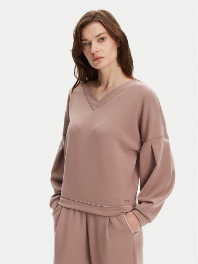 BOSS Bluza Scuba 50545647 Beżowy Relaxed Fit