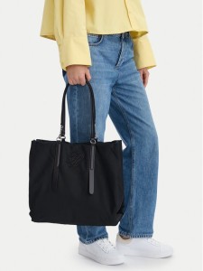 Tommy Hilfiger Torebka Th Elevated Nylon Tote AW0AW18406 Czarny