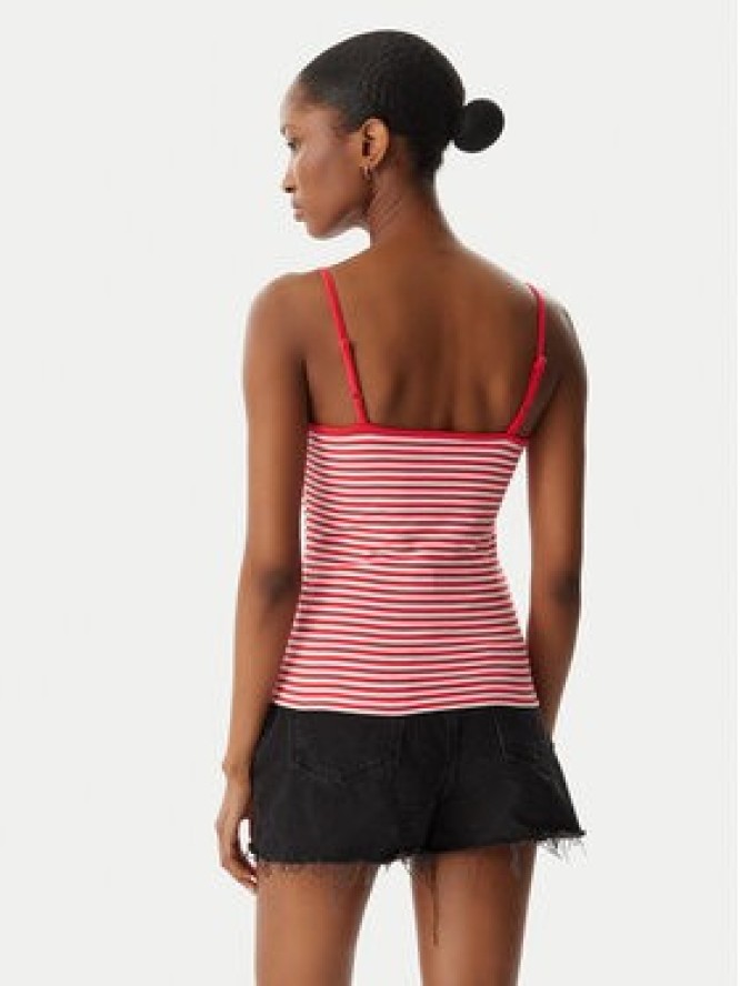 Tommy Jeans Top Essential DW0DW20675 Czerwony jasny Slim Fit