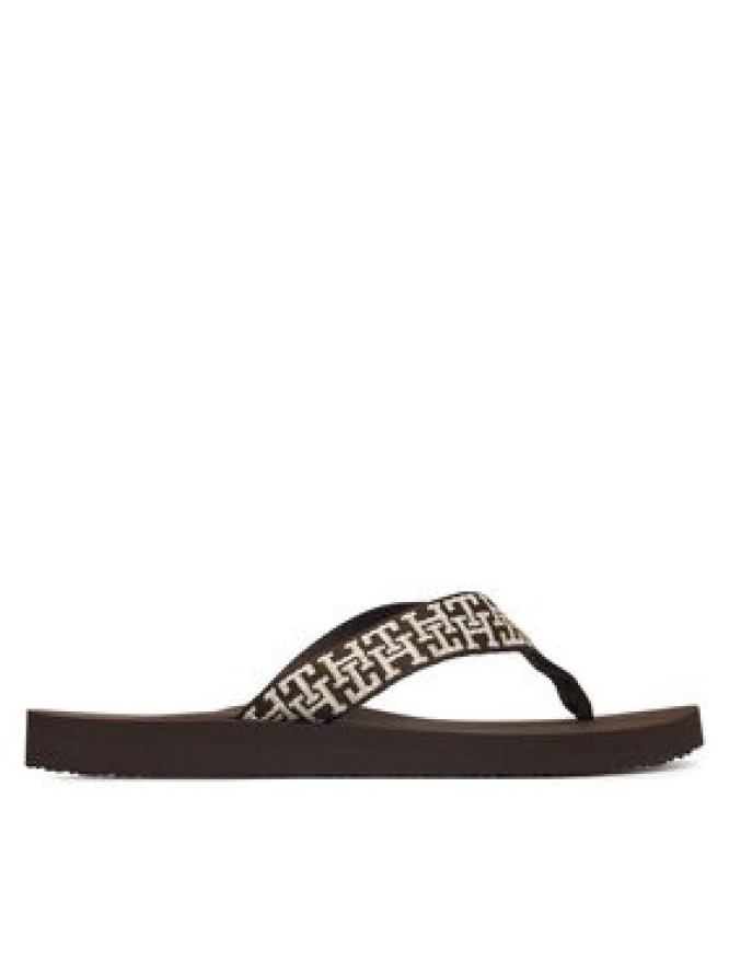 Tommy Hilfiger Japonki Corportate Sandal FW0FW09610 Brązowy