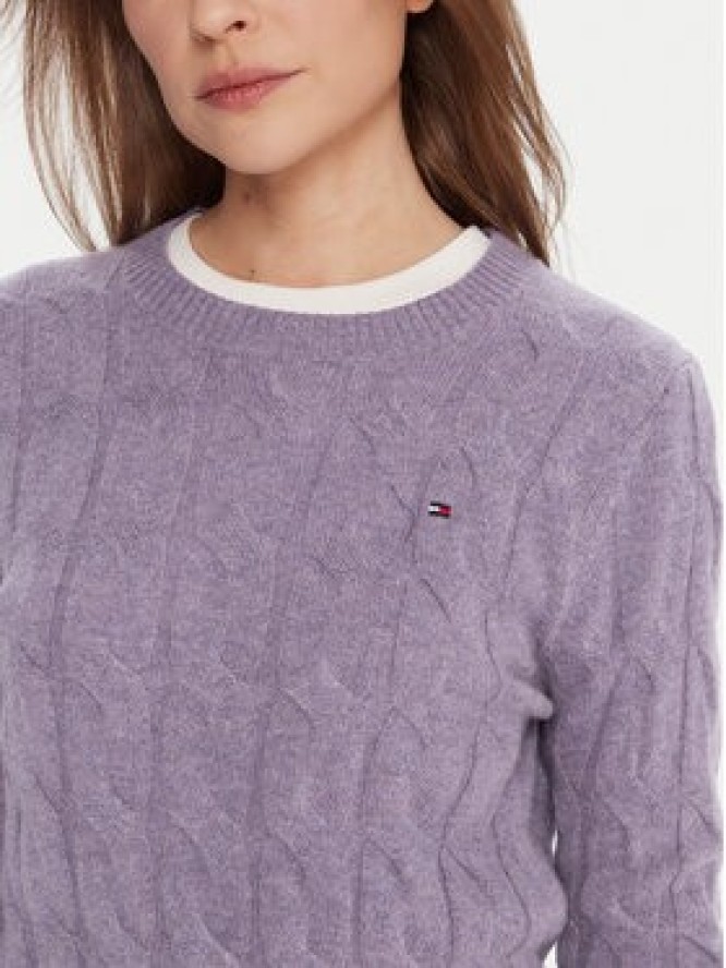 Tommy Hilfiger Sweter WW0WW43586 Fioletowy Regular Fit