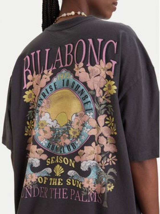 Billabong T-Shirt Floral Rocker EBJZT00590 Czarny Loose Fit