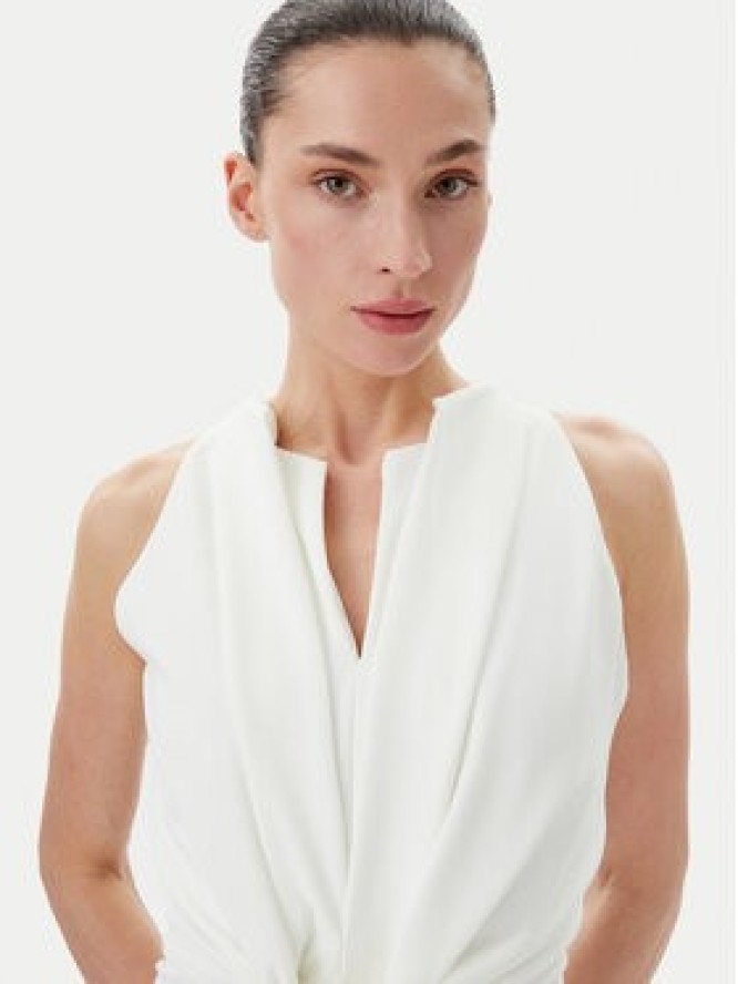 Rinascimento Sukienka koktajlowa CFC0123794003 Biały Regular Fit