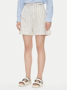 Pepe Jeans Szorty materiałowe Henar PL801163 Beżowy Loose Fit