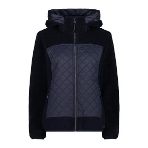 Kurtka z kapturem wooltech damska CMP Teddy Fur effect