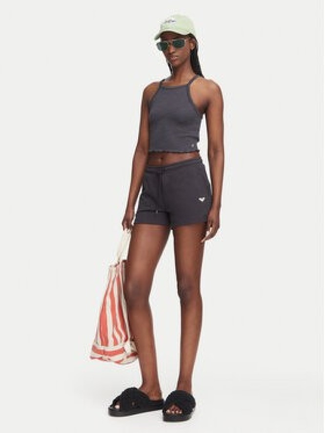 Roxy Top As I Am ERJKT04278 Szary ciemny Slim Fit