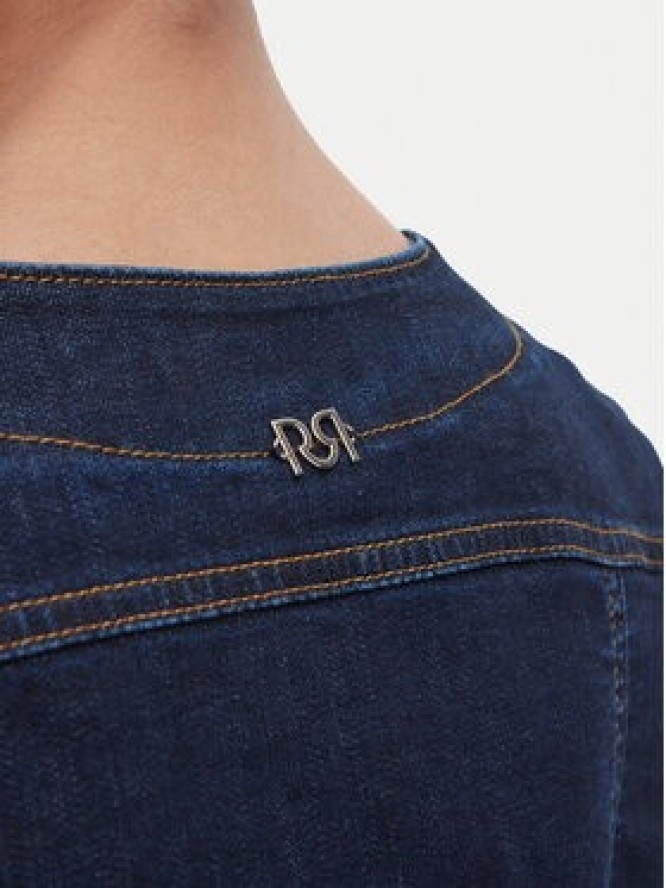 Rinascimento Kurtka jeansowa CFC0129939003 Granatowy Slim Fit