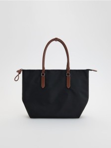 Tkaninowa torebka shopper - czarny