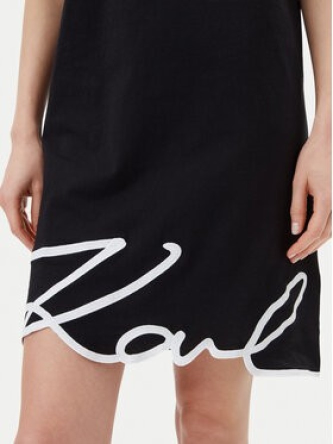 KARL LAGERFELD Sukienka codzienna A1W13001 Czarny Regular Fit