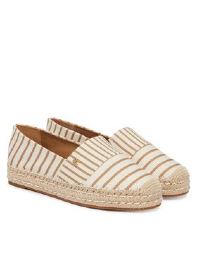 Tommy Hilfiger Espadryle Th Platform Espadrille Stripes FW0FW09143 Beżowy