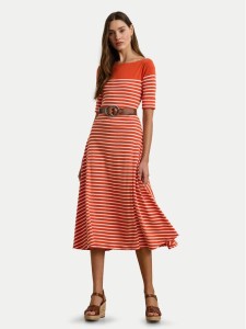 LAUREN RALPH LAUREN Sukienka codzienna 250957728001 Pomarańczowy Regular Fit