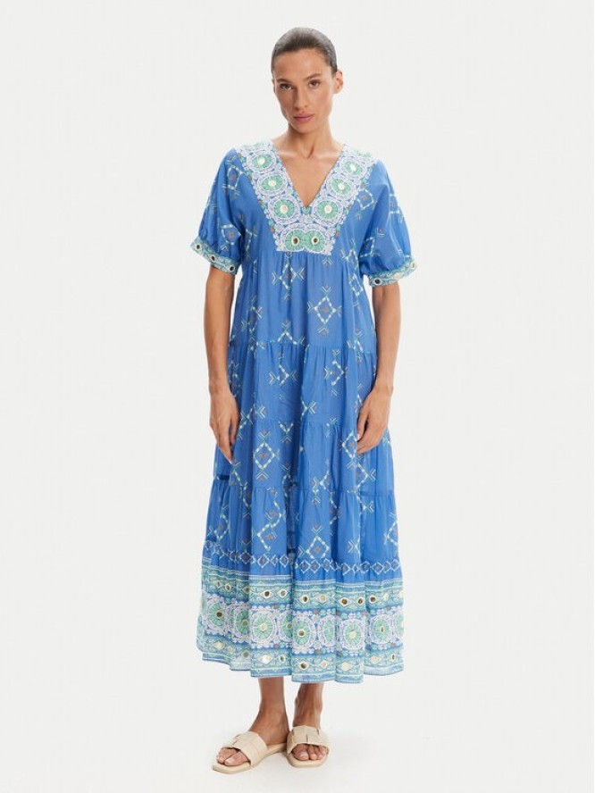 Iconique Sukienka letnia IC25-092 Niebieski Relaxed Fit