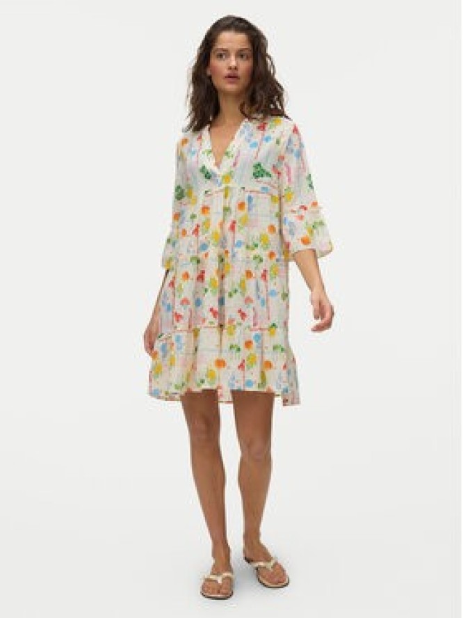 Vero Moda Sukienka letnia Elena 10357444 Żółty jasny Regular Fit