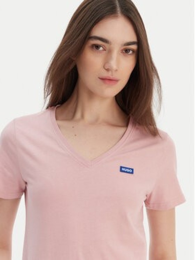HUGO T-Shirt Classic 50513667 Różowy Slim Fit