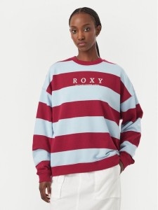 Roxy Bluza Strictly Stripes ERJFT05071 Bordowy Regular Fit