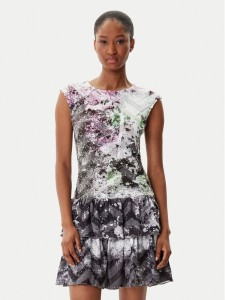 Desigual Sukienka codzienna Grey Lacroix 25WWVK07 Kolorowy Regular Fit