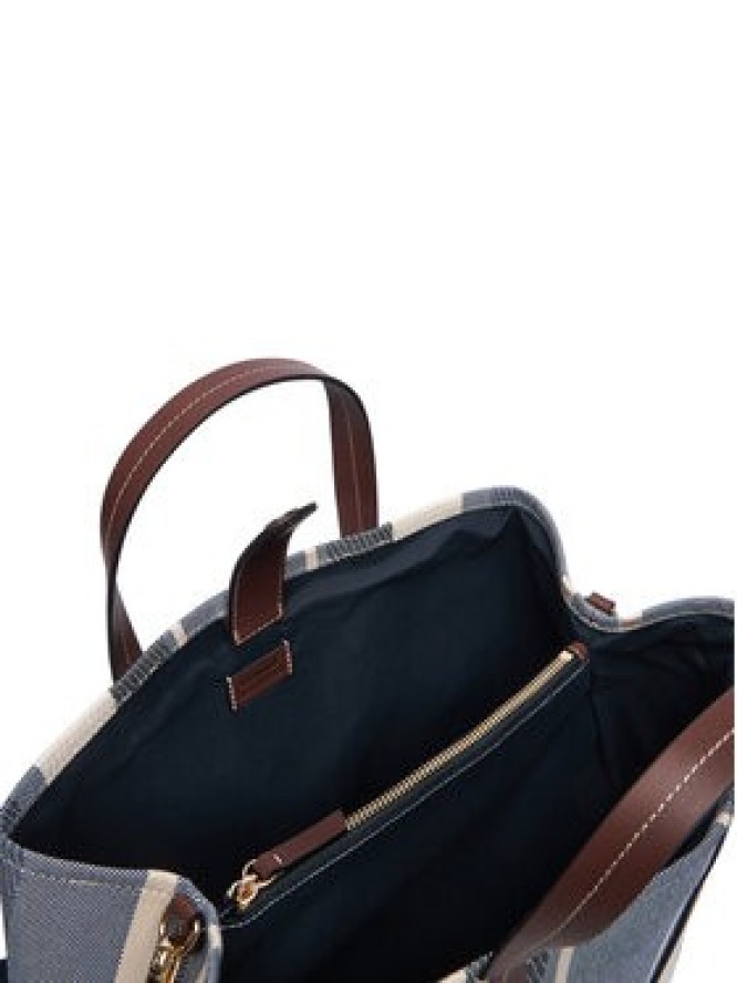 Tommy Hilfiger Torebka Th City Satchel Jacquard AW0AW18733 Niebieski