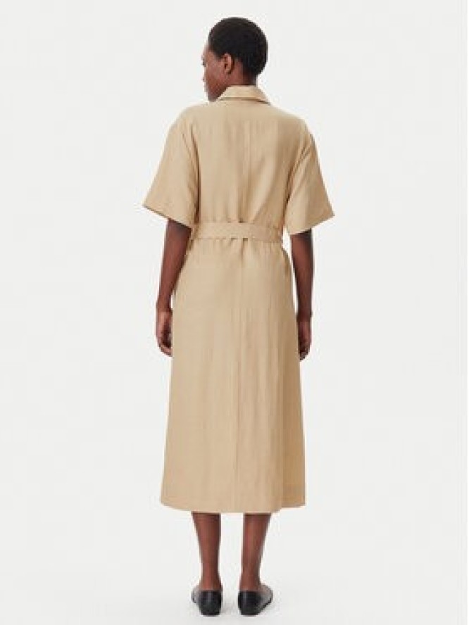 KAOS Sukienka koszulowa RP1CO044 1083 Beżowy Regular Fit