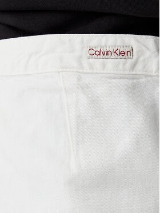 Calvin Klein Jeans Spódnica jeansowa J20J225194 Biały Regular Fit
