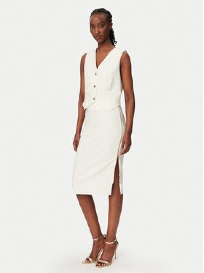 Rinascimento Spódnica ołówkowa CFC0127985003 Biały Slim Fit