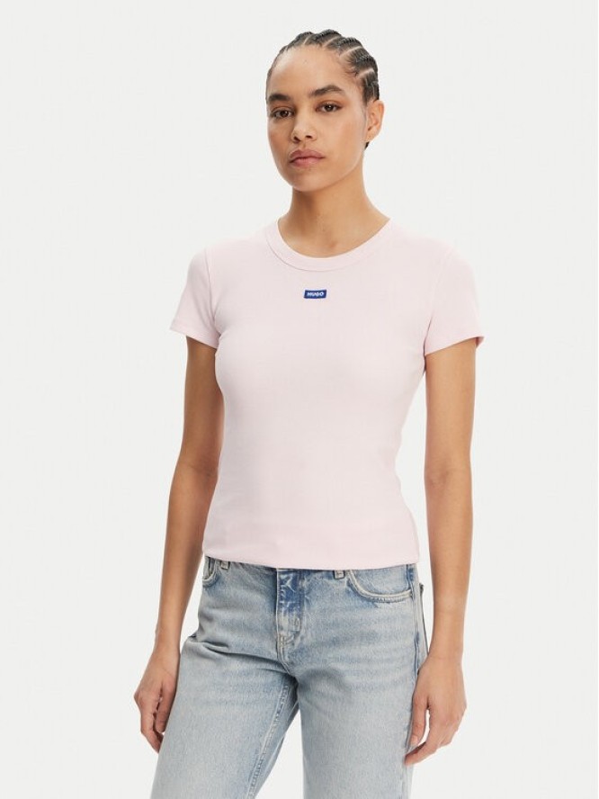 HUGO T-Shirt Easy 50523924 Różowy Slim Fit