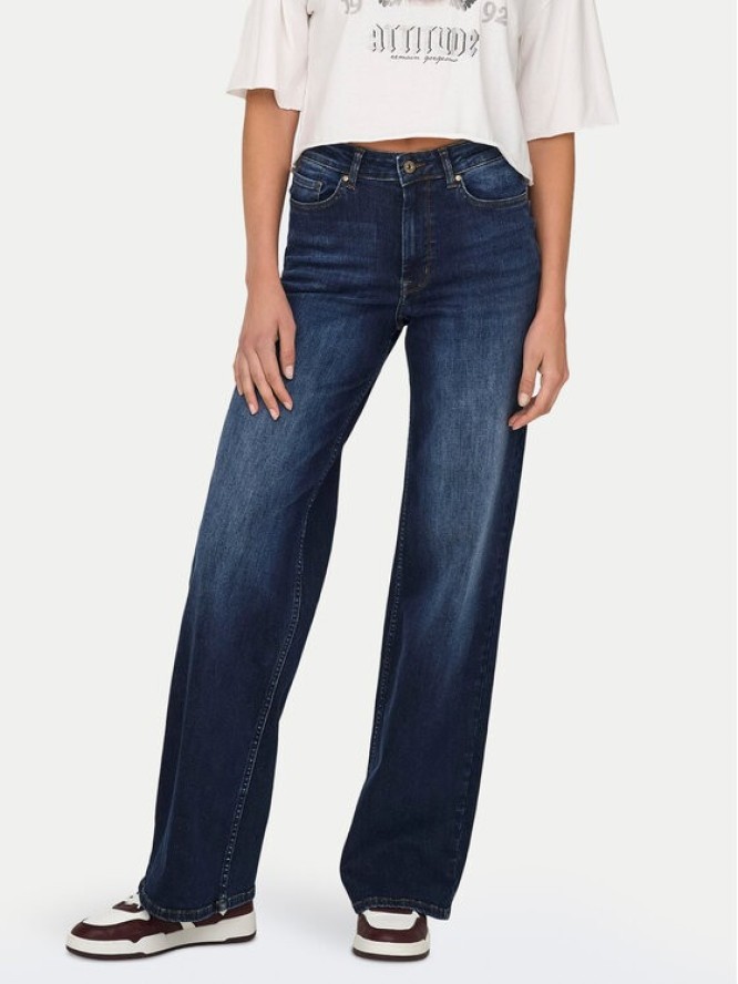 ONLY Jeansy Madison 15318405 Granatowy Wide Leg