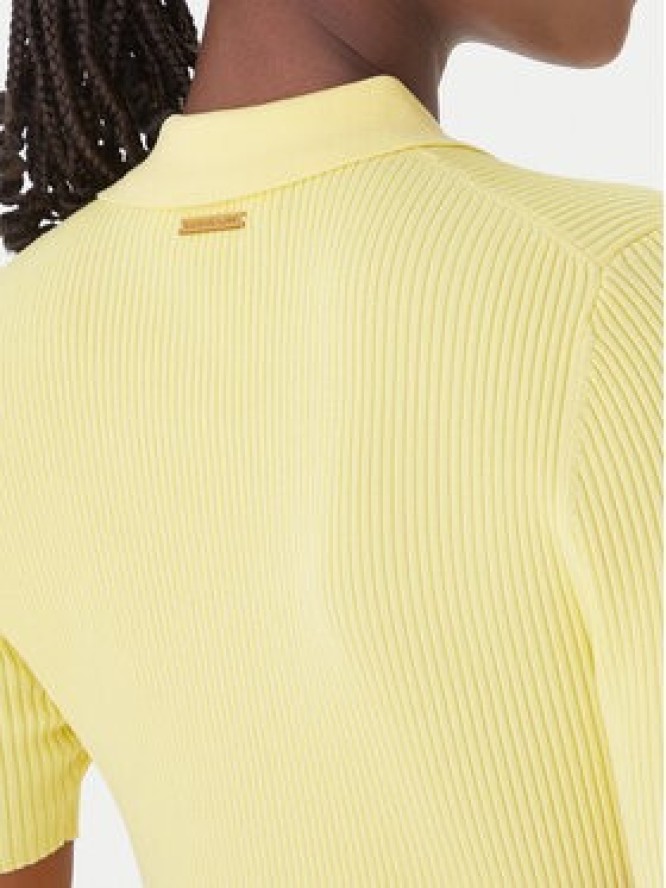 MICHAEL Michael Kors Sukienka dzianinowa MT5834F33D Żółty Regular Fit