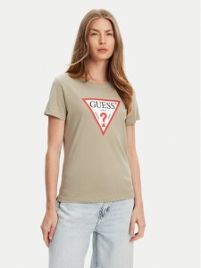 Guess T-Shirt W1YI1B I3Z14 Zielony Regular Fit
