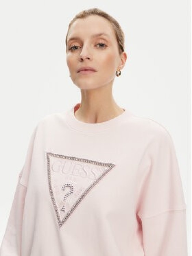 Guess Bluza W5YQ04 KC8I0 Różowy Regular Fit