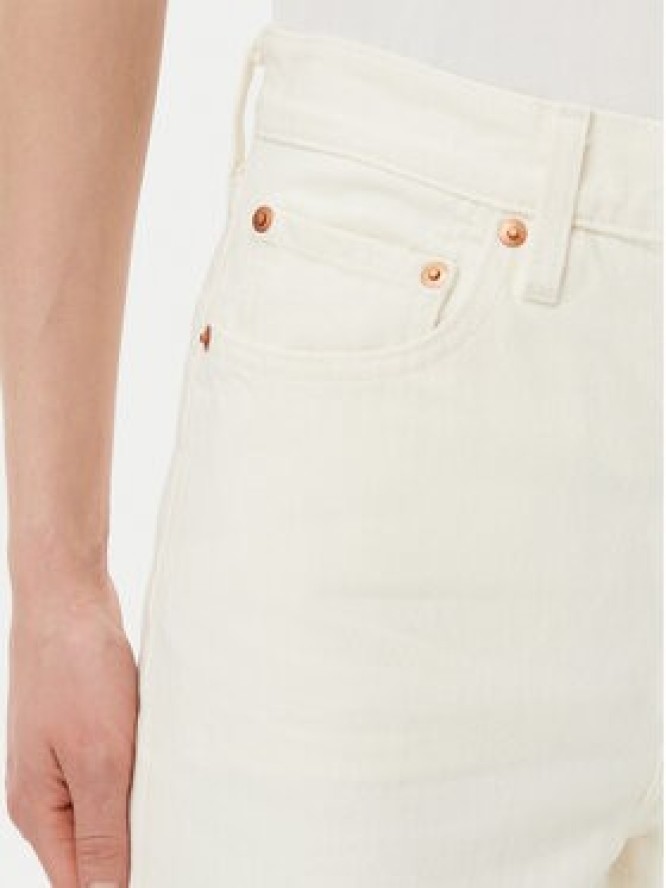 Levi's® Jeansy Ribcage A6081-0009 Écru Wide Leg