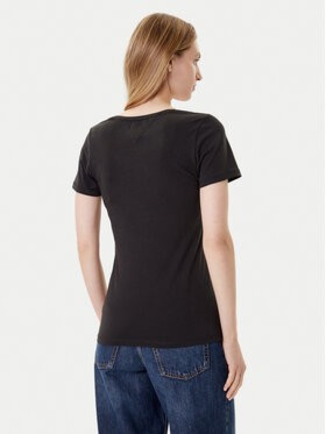 Tommy Jeans T-Shirt Tjw Skinny Stretch DW0DW09197 Czarny Slim Fit