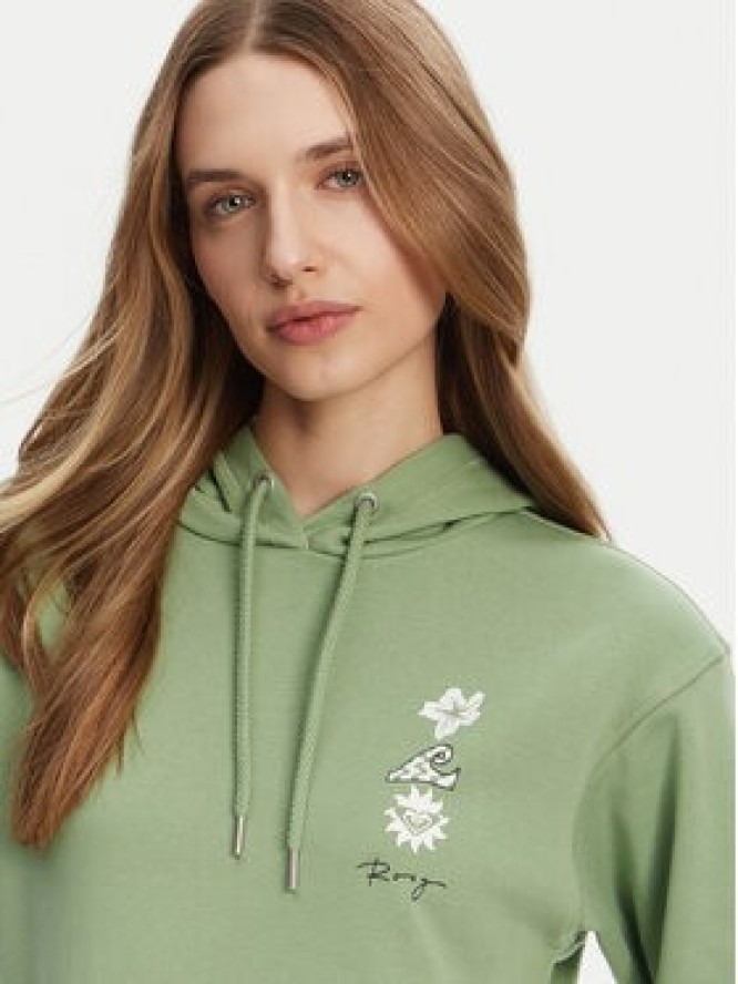 Roxy Bluza ERJFT04952 Zielony Regular Fit