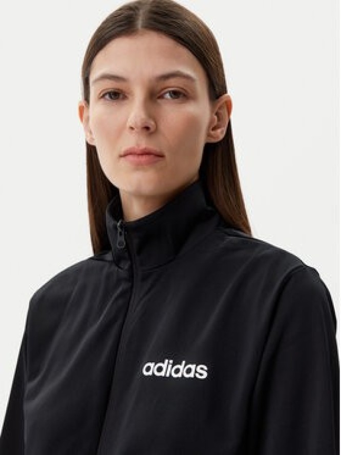 adidas Komplet bluza i szorty sportowe Essentials Linear JD5432 Czarny Regular Fit