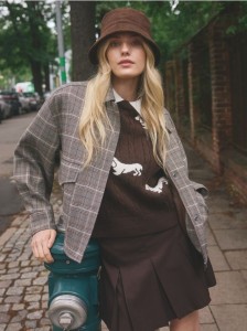 Kurtka bomberka z kołnierzem - wielobarwny