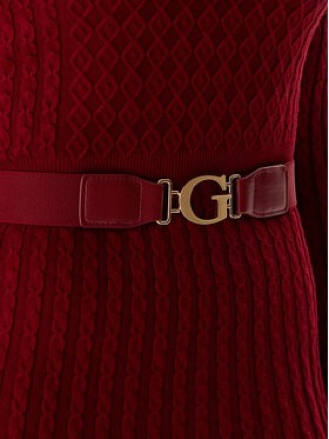 Guess Sukienka dzianinowa W5BK68 Z2YJ2 Czerwony Slim Fit